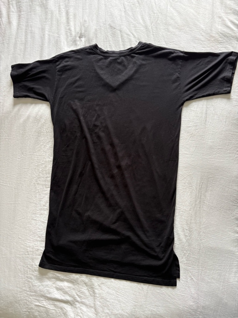 Kaffe Black T-Shirt Dress | Minimalist Jersey Shift | Size Large - Picture 2 of 5